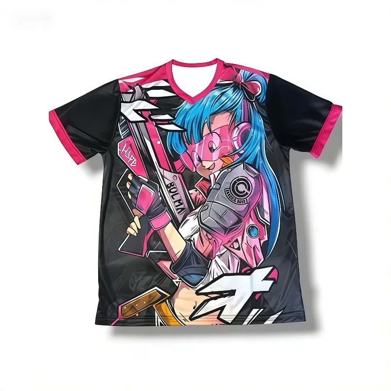Camiseta deportiva informal de verano 2026 de Anime Dragon Ball Z con personajes de Bulma en morado y rosa, ideal para parejas, y va bien con pantalones cortos.