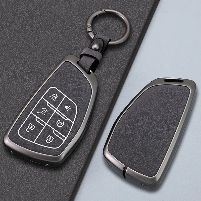 

3/4/5/6 Buttons Car Key Case Cover for Chevrolet Tahoe Suburban for GMC Yukon for Buick ENVISION S Plus Avenir Metal Shell