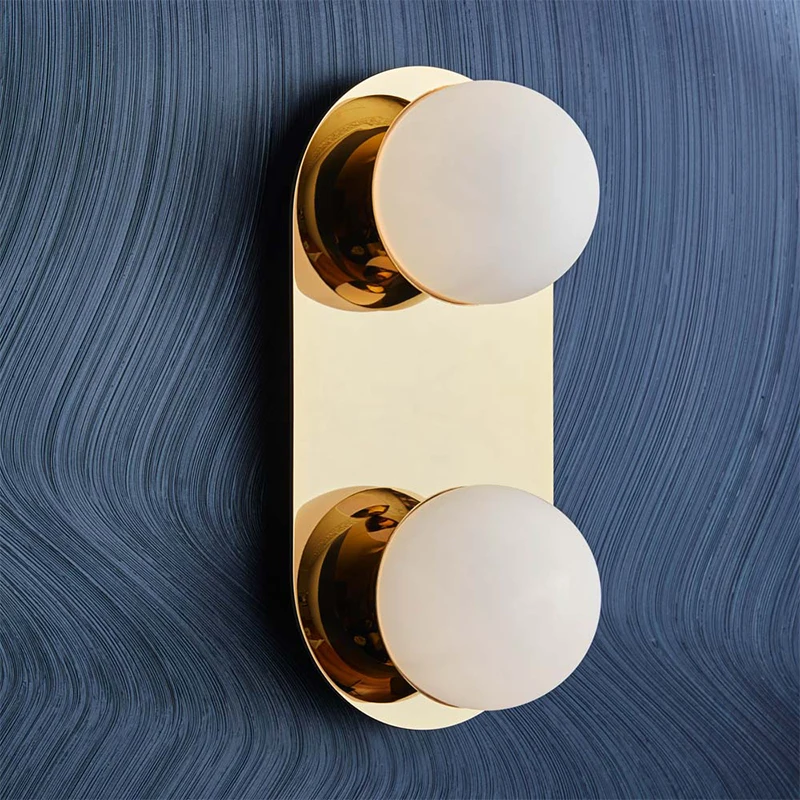 

Light luxury background wall decorative wall lamp living room Bauhaus style bedroom bedside art double head bathroom mirror