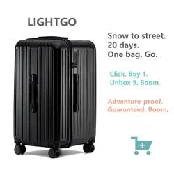 LIGHTGO 22 27 29.5 Inch Large Lightweight Hardshell Luggage with TSA Lock Silent Spinner Wheels Carry on Suitcase for Travel