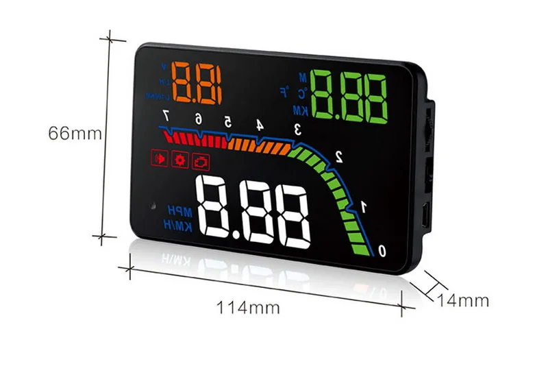 T100 Car HUD Head Up Display 4 Inch HD OBD2 Driving Computer Projector Speed Digital Monitor For OBD2 EUOBD Vehicles