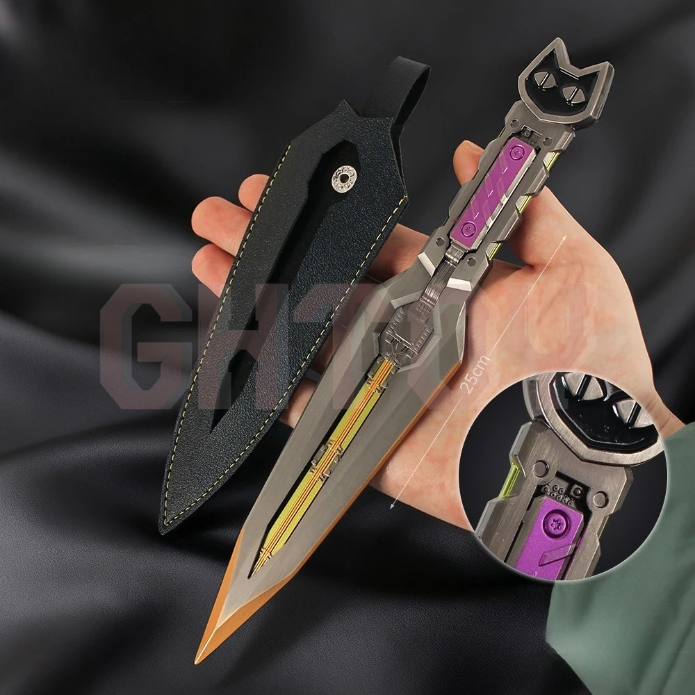 25cm/9.84인치 델타 포스 게임 주변기기 검 무기 모델 데스크탑 장식품 컬렉션 소녀 소년을 위한 생일 선물