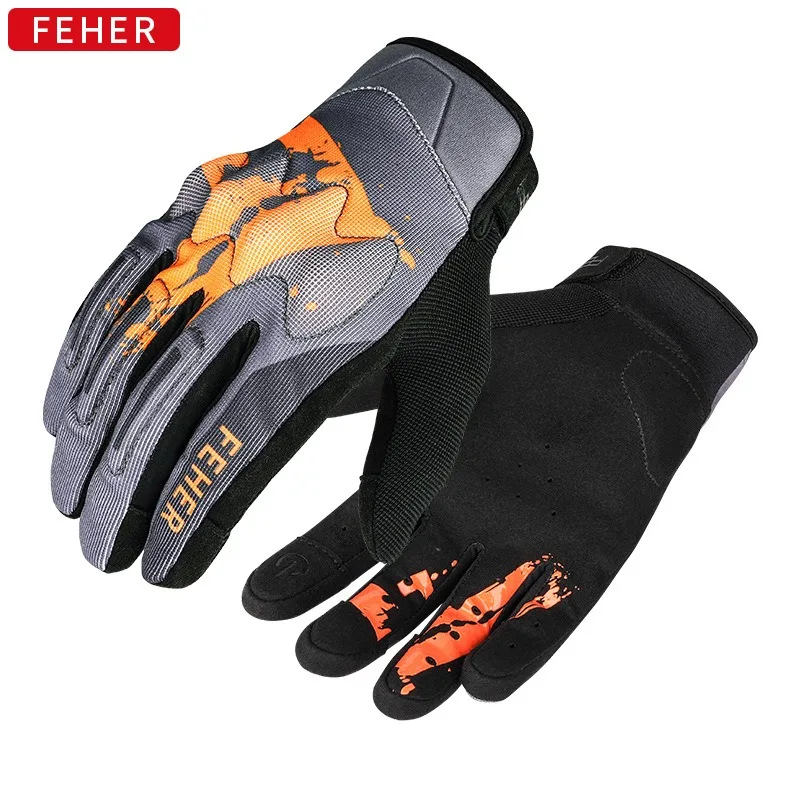 

Motorcycle Gloves Summer Men's and Women's Breathable Rider Locomotive Racing Non-slip Gloves Anti-drop Protection Touch Screen