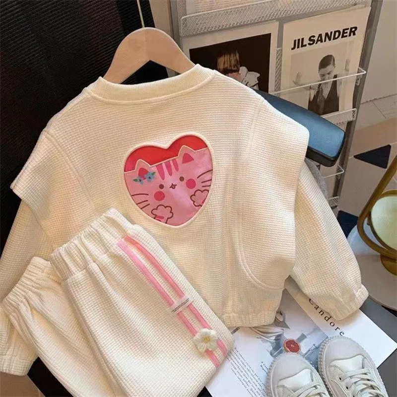 Girls Clothes Set New Spring and Autumn Children’s Fashion Sweater Pants 2-piece Suits For Girls Baby Sports Suits 3 5 7 9Y