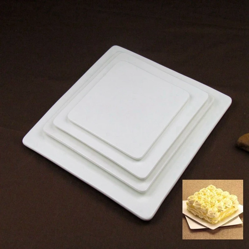 

white ceramic table decoration plate bone china fashion plate 10 cake pan fruit 12 square plate