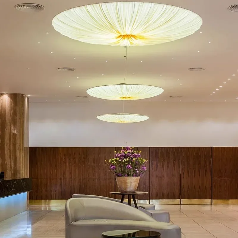 Japanese Wabi Sabi Cloth Pendant Light Bar Living Room B&B Bedroom Nordic Ceiling Chandelier Lighting