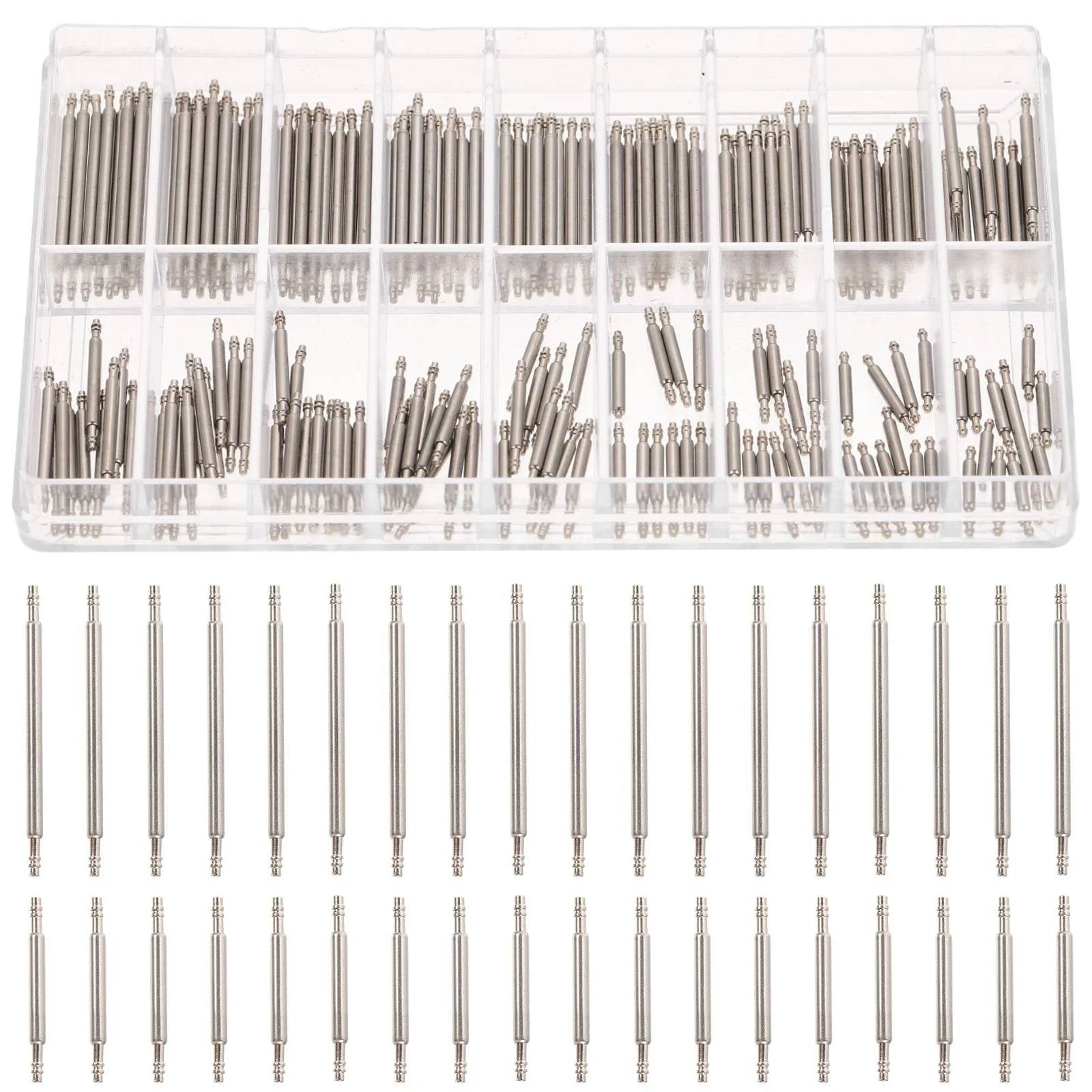 180Pcs Watch Band Spring Pins Replacement Repair Tool Kit Watch Strap Fix Accessory Tools for Repairing Watches