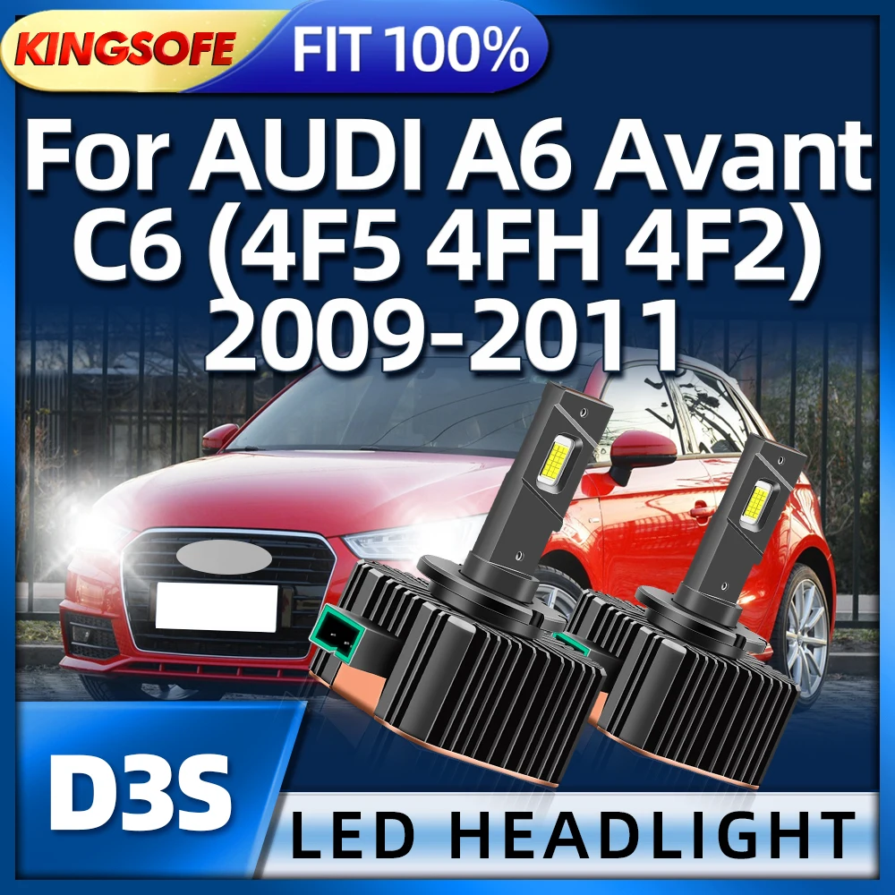 Roadsun 30000LM LED D3S Headlight Bulbs HID CSP Chip 6000K White For AUDI A6 Avant C6 4F5 4FH 4F2 2009 2010 2011