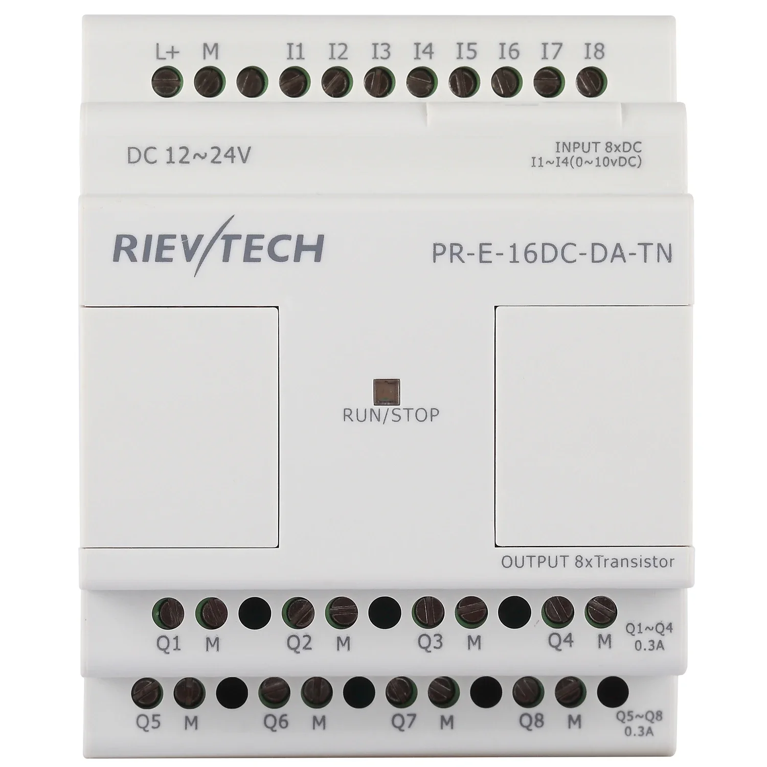 Hot sale Rievtech Ethernet module PR-E-16DC-DA-TN 12v dc relay plc snowblower plc power supply 220 pantalla hmi y plc