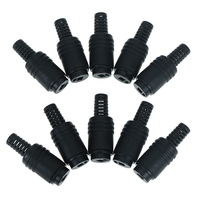 2/10pcs Black 2 Pin Din Female Plug Hifi Loudspeaker Connectors For Speaker
