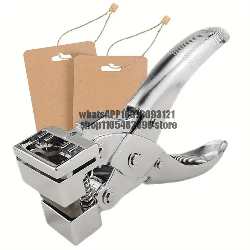 T Slot Shape Hole Punch Heavy Duty Tag Punches for Paper Crafts Handheld Earring Hole Punch Badge Hole Punch for ID Card Hard Pl