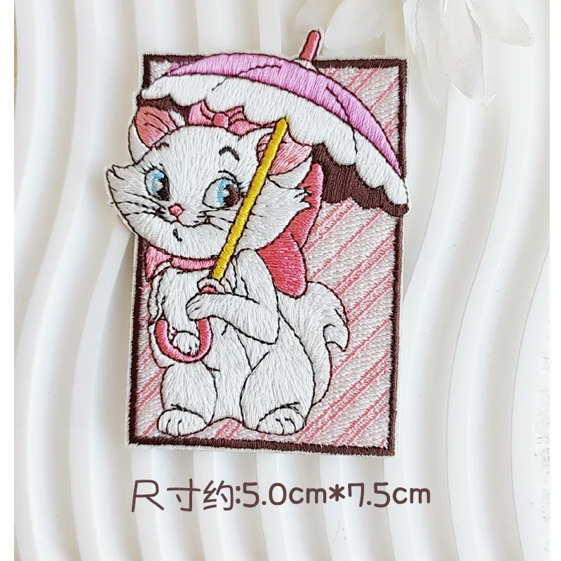 Disney Marie Cat Kawaii Pasting Embroidery Diy Clothing Decoration Accessories Patch Patch Girl Backpack Decoration Cloth Patch