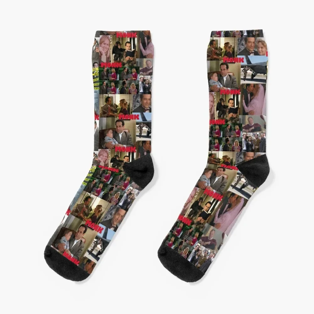 

Monk Collage Socks Novelties custom gym hiphop Men's Socks Luxury Women's