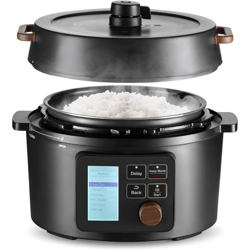 Pressure cooker, pressure rice cooker 3Qt. And eight in one slow stew pot, rice cooker, steaming, pressure cooker