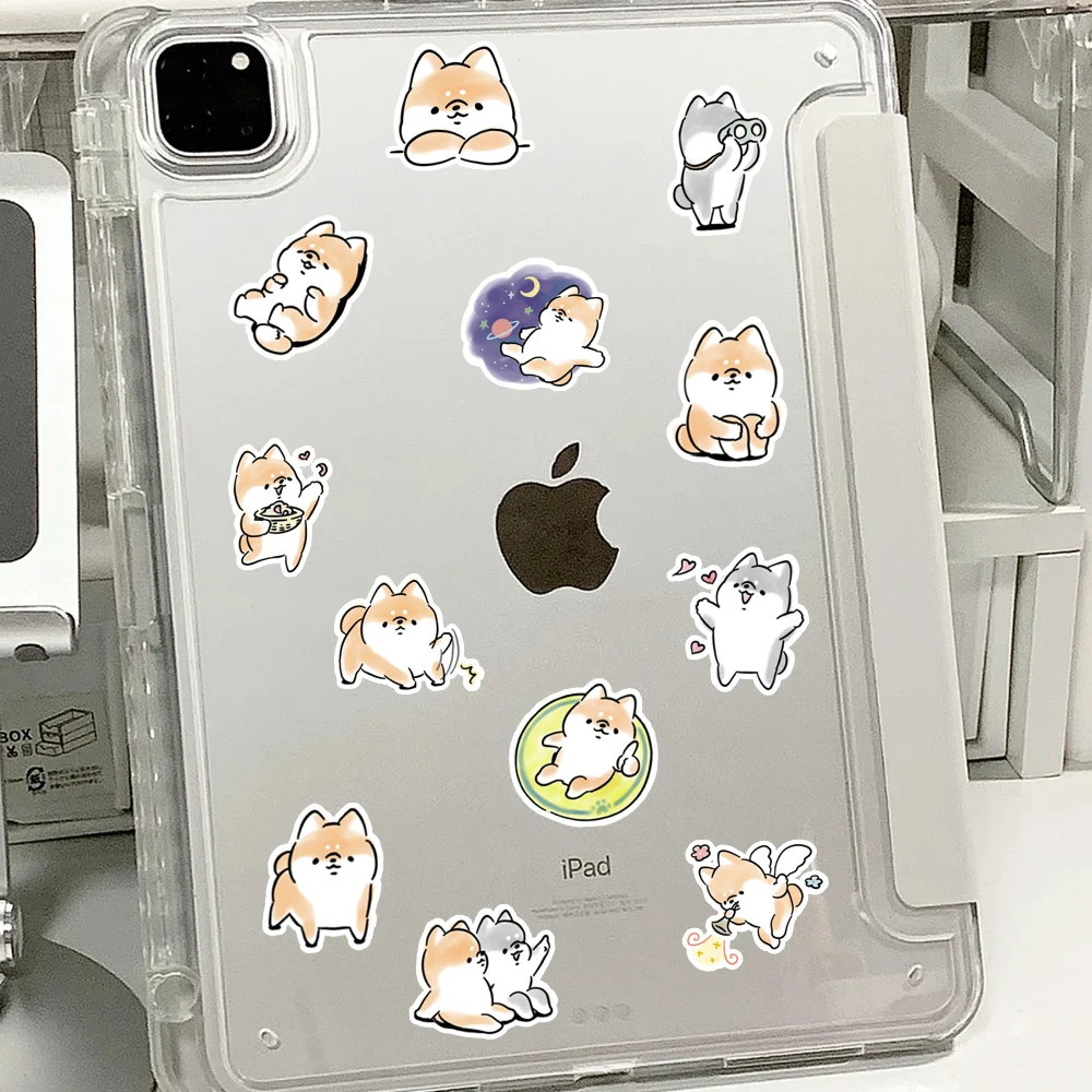 40pcs Cute Cartoon Shiba Inu Stickers Self-Paste,Which Can Be Used For Cabinets,Refrigerators,Computers, Mobile Phone Cases, Etc - view 5