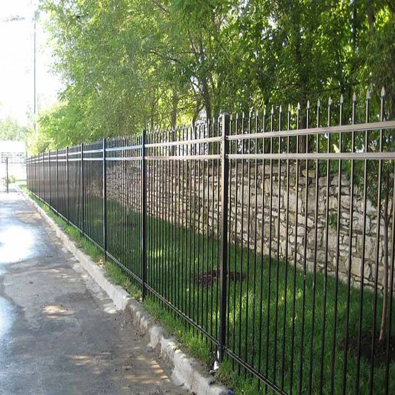 Tube Fence Designs Steel F custom.Steel Picket Fence Sale Easily Assembled Iron Outdoor Black 6ft X 8ft Zinc Garden Steel