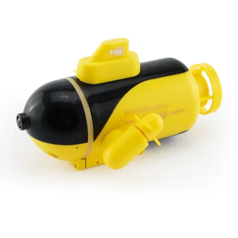 Mini submarino rc 2.4ghz com luz led barco de controle de rádio à prova d'água recarregável submarinos elétricos presentes brinquedos para crianças