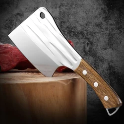 Sharp High Hardness Stainless Steel Butcher's Small Axe Type Bone Knife Beef Sheep Bone Chopping Knives Machete Kitchen Utensil