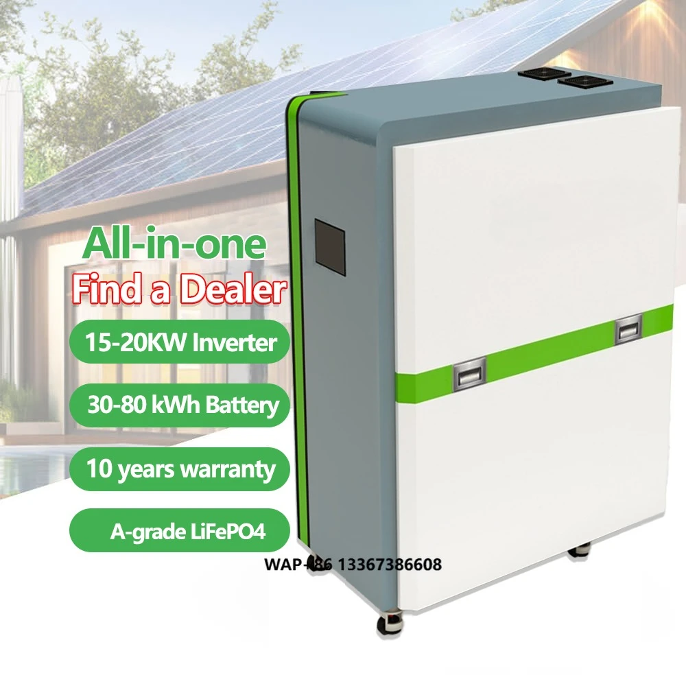 

JApower Complete kit All in One Solar System 20KW with 71KWh Lithium Ion Battery built-in EMS Home Energy Storage