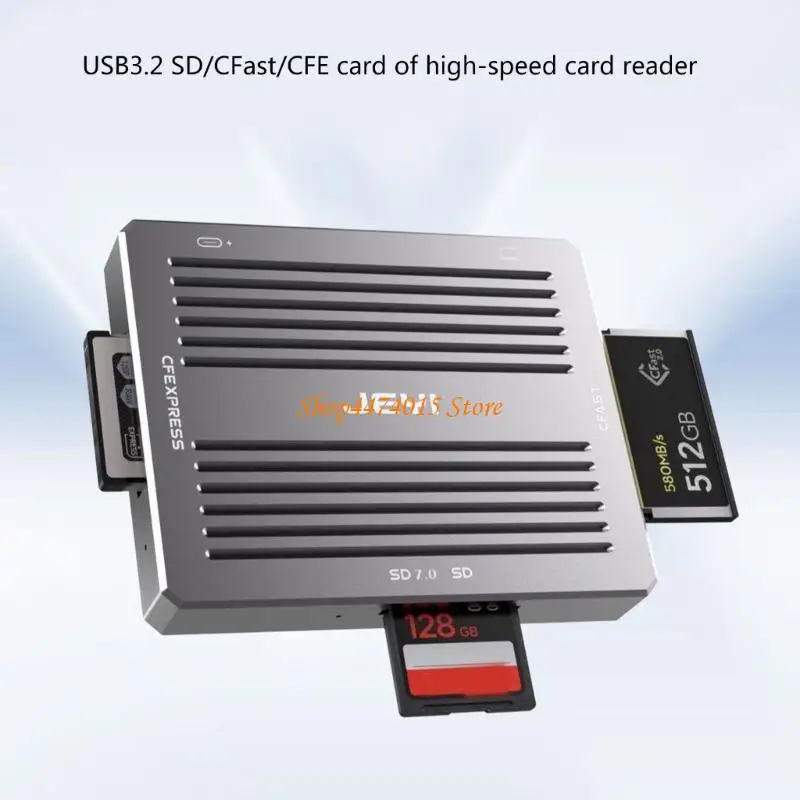 

K1AA 10Gbps 3in1 USB 3.2 USB TypeC Card Reader for SD CFE Card Readers Splitter Flash Card Adapter for Laptop PC