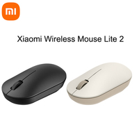 Original Xiaomi Wireless Mouse Lite 2 2.4Ghz Mini Portable Simplicity 1000 dpi Office Home Mouse Full Grip Quickly Positioning