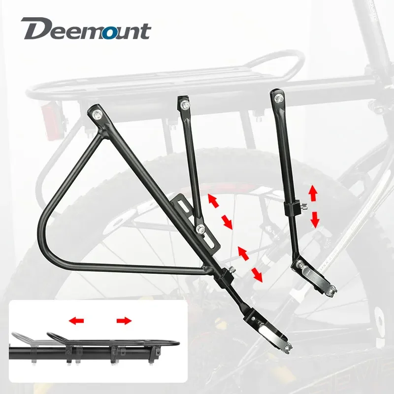 100KGS Capacity Bicycle Luggage Carrier Quick Mount MTB Cargo Rack Stand Cycling Equipment W/ Rear Light Mount 24-29’’ Bike Fits