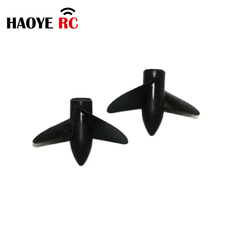 Haoye vida konu ile 2 adet DIY RC tekne kürek naylon tekne Prop 2 bıçak M4 tekne pervaneler için bakır çekirdek RC tekne CW CCW