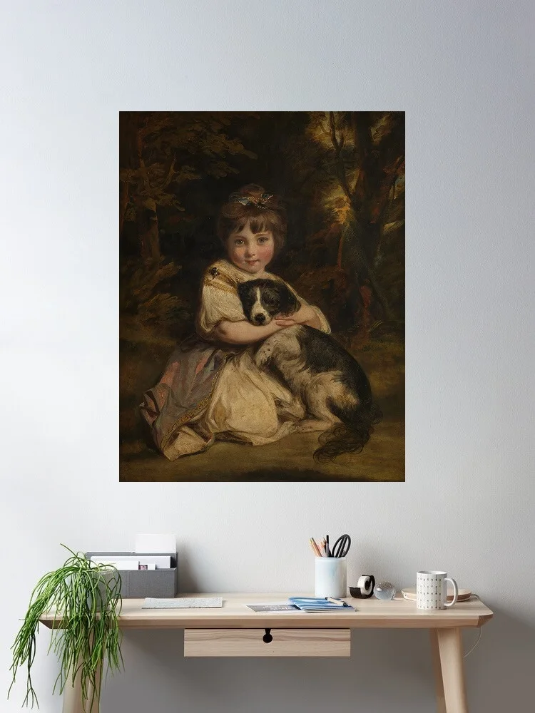 Sir Joshua Reynolds Miss Jane Bowles, Art Picture Print Silk Poster Home Wall Decor