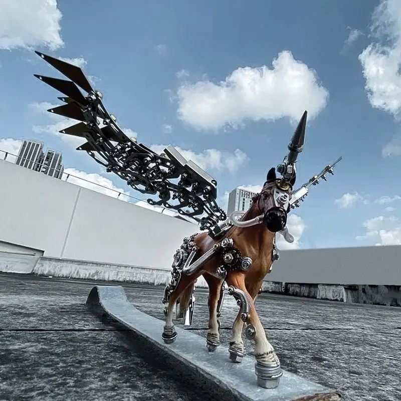 Unicorn two-dimensional figure toy DIY metal hand-assembled model creative holiday gifts