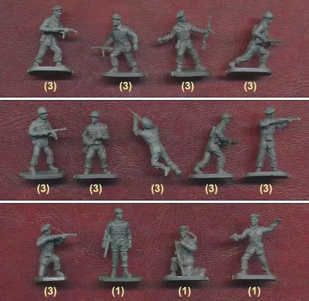 miniature pvc model 1/72 ww 2 italian paratroopers  soldier  s  set scene decor