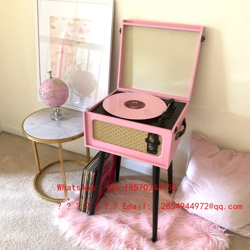 Bluetooth Vinyl Record Player, Phonograph, Floor-to-ceiling Retro Home Record Player