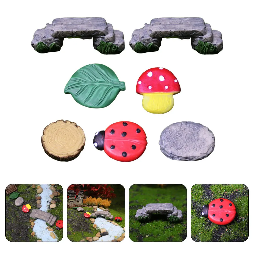 

1Set Mini Resin Miniature Bridge Clip Fairy Garden Decoration Micro Landscape DIY Craft Garden Ornament Mini Resin Bridge Model