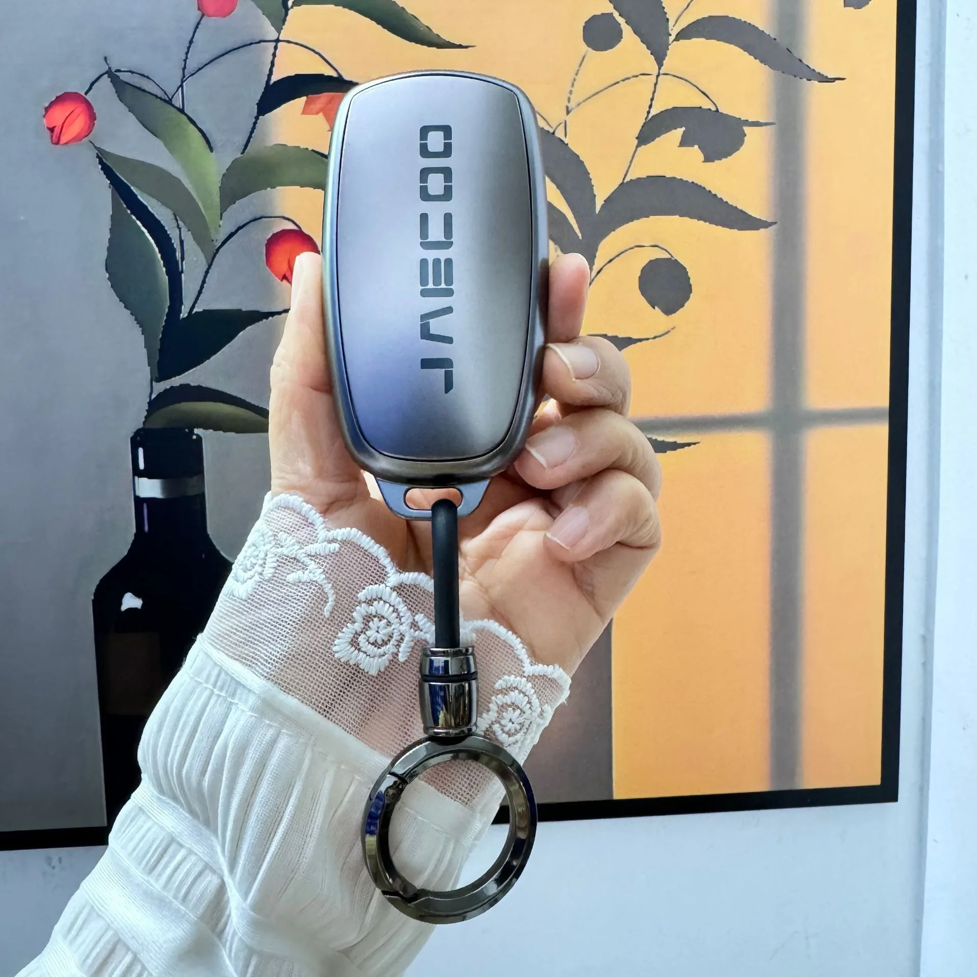 

Silver TPU Car Smart Key Case Cover Protection Shell Holder For JAECOO J7 J8 Chery car key cover Ai Ruizhe TIGGo 8PRO OMODA 5