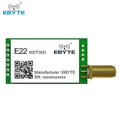 Moduł RF Chip LoRa E22-900T30D 868,125 MHz Moduł bezprzewodowy UART 30dBm 10km Daleki zasięg Niski pobór mocy Pakiet DIP