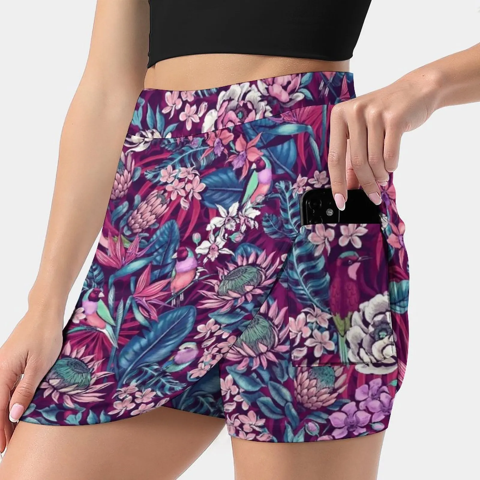 

Stand Out! ( Ultraviolet 1 ) Women's skirt With Hide Pocket Tennis Skirt Golf Skirts Badminton Skirts Running skirts Bird