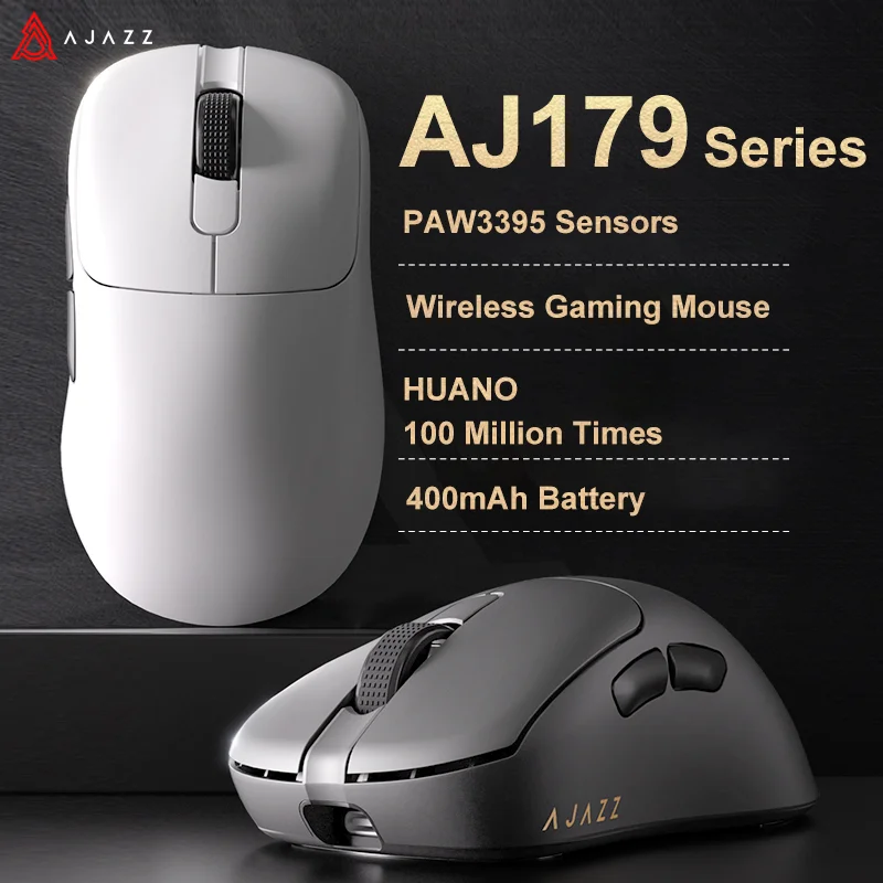 AJAZZ AJ179 PRO PAW3395 Kabellose Gaming-Maus mit RGB-Ladestation, 26000 DPI, leichte, ergonomische Maus für PC, Gamer, Laptop