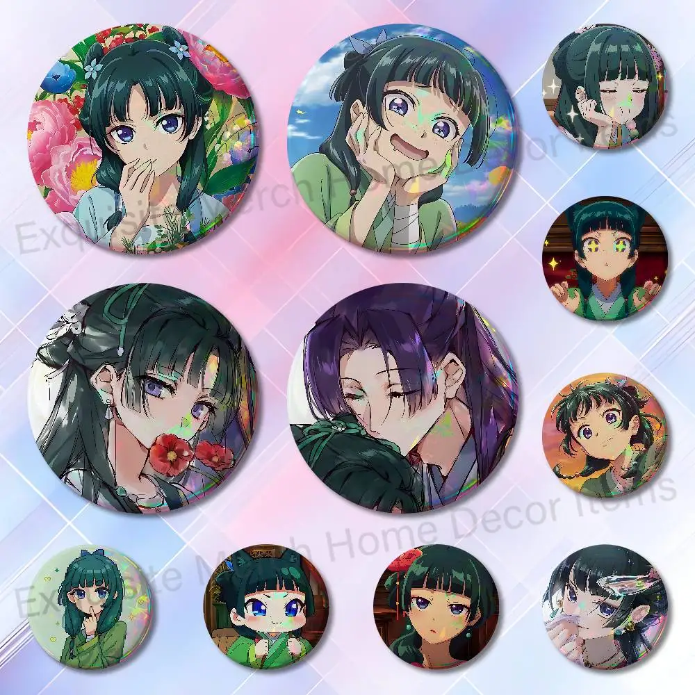 A-Apothecary Cute Maomao HD Print Badges Pretty Round Display Brooches IP merchandise 32mm 58mm 75mm 44mm 25mm