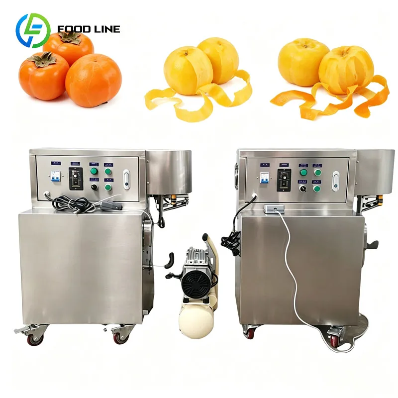 Automatic Persimmon Peeler Fruit Peeling Machine Hard Fruit Apple Pear Skin Peeling Equipment Customized