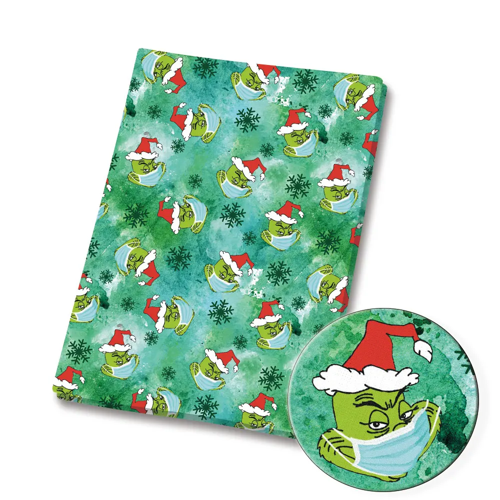 Christmas fabric 140x50CM Cartoon cotton fabric Patchwork Tissue Kid Home Textile Sewing Doll Dress Curtain Polyester