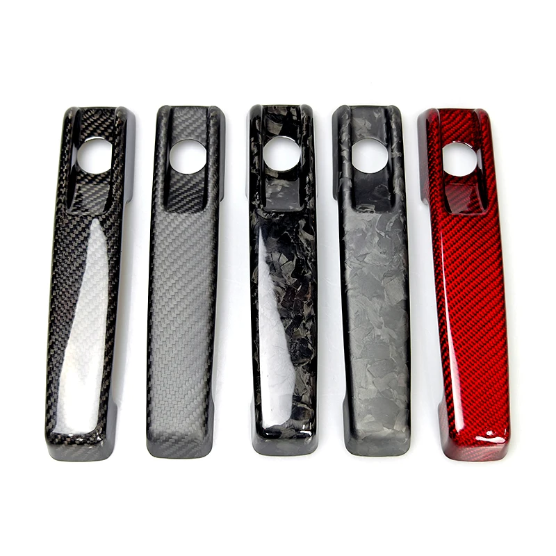 Brand New Material Dry Carbon Fiber 3K Twill And Forged Carbon Fiber For Mercedes Benz G Class Handle 1set\5pcs