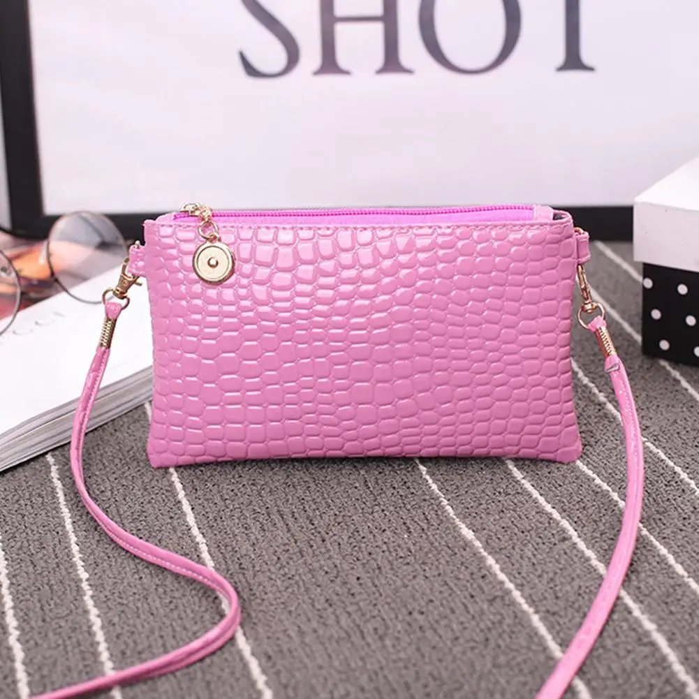 Chic Shoulder Bag Decorative Faux Leather Phone Pouch Women Fashion Crossbody Shoulder Camera Phone Bag