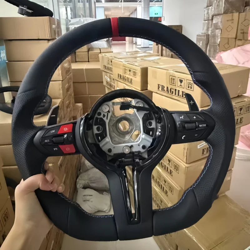 Car Steering Wheel Leather For BMW M3 M4 M5 M6 F30 F10 F15 F36 F01 F20 F22 F25 F31 F32 E70 E90 Steering Wheel Car Accessories