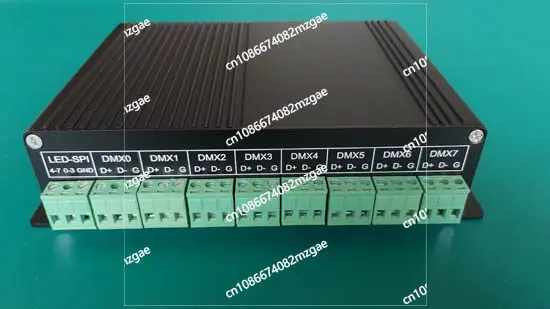 8 ports DMX512 and LED output, support more than 20 sets of software MA2, MADLED, with Wifi, 2 network ports