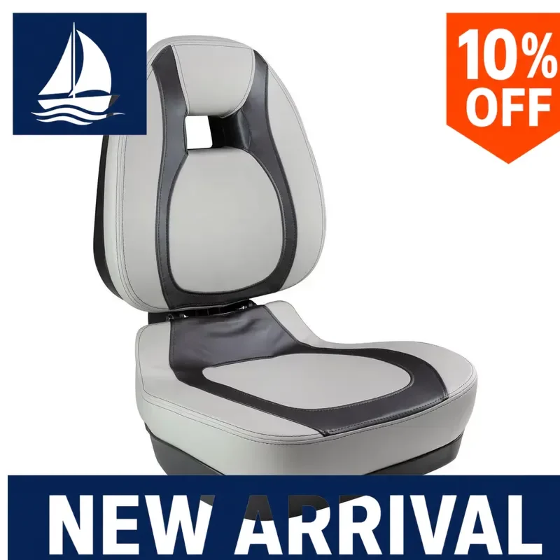 Marine Speed Boat Yacht Luxury Captain Seat Foldable Aluminum Alloy Deluxe Sailor Chair Fishing Outdoor Water Sports