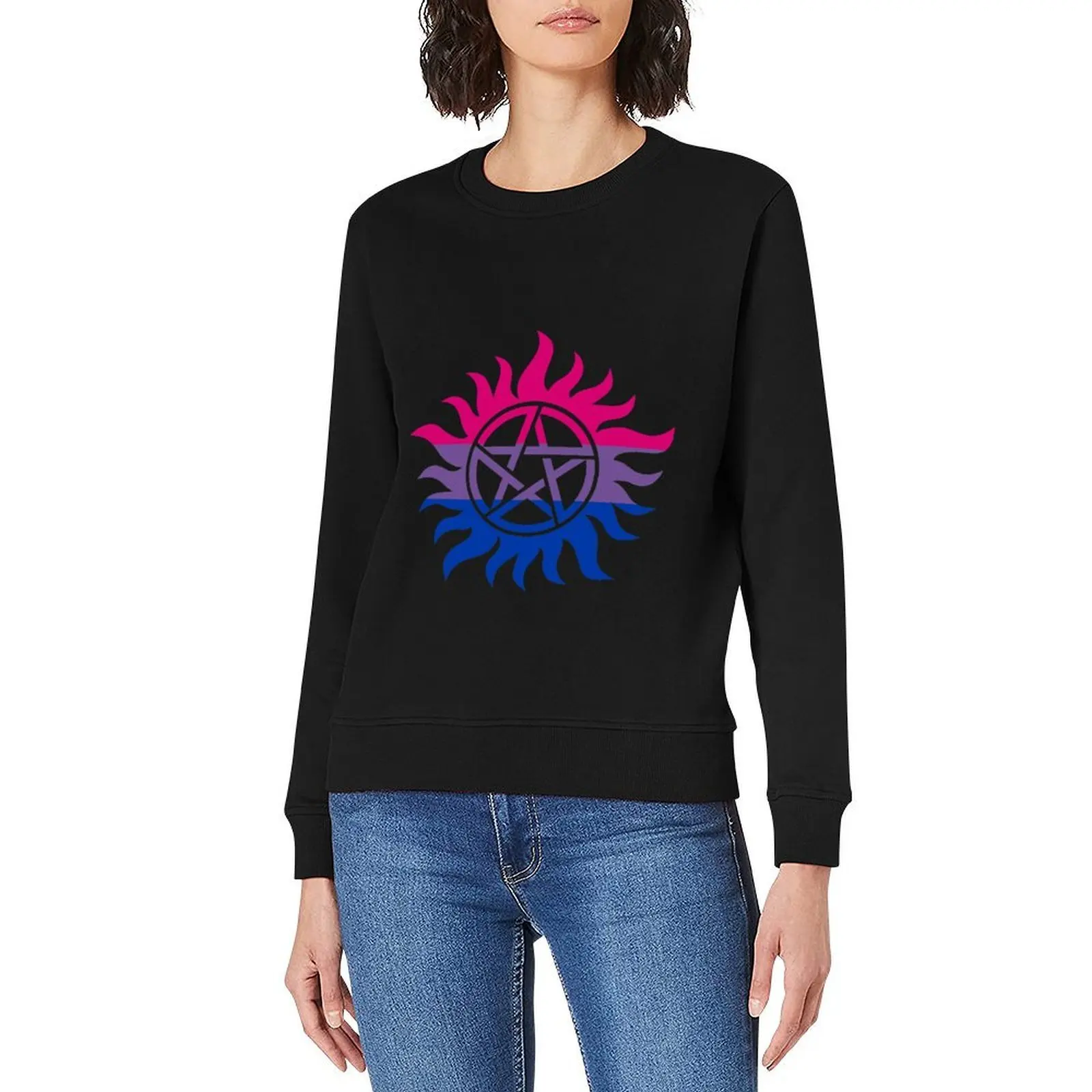 Sudadera sobrenatural anti-posesión con bandera Bisexual, ropa de anime, chándales, sudadera para hombre de Otoño Invierno
