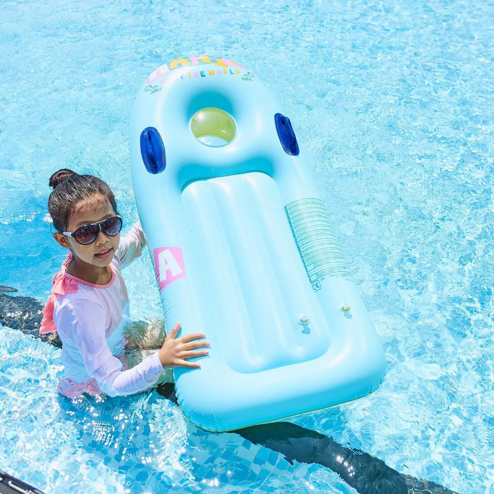 Flotadores inflables para piscina, flotadores inflables para piscina para niños, cama de salón, tumbona de Pvc, estera, balsa, flotador, juguetes para jardín, fiesta en Río