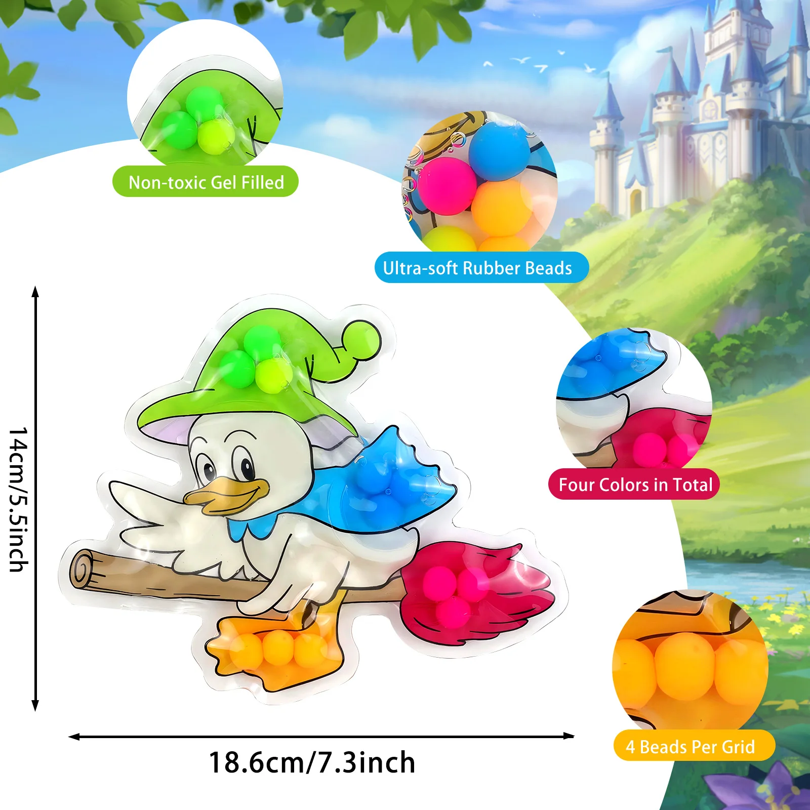 Canard magique à pincer amusant, ce jouet adapté à tous âges et peut être envoyé par tout le monde, grand jouet d'apprentissage, jouet anti-Stress