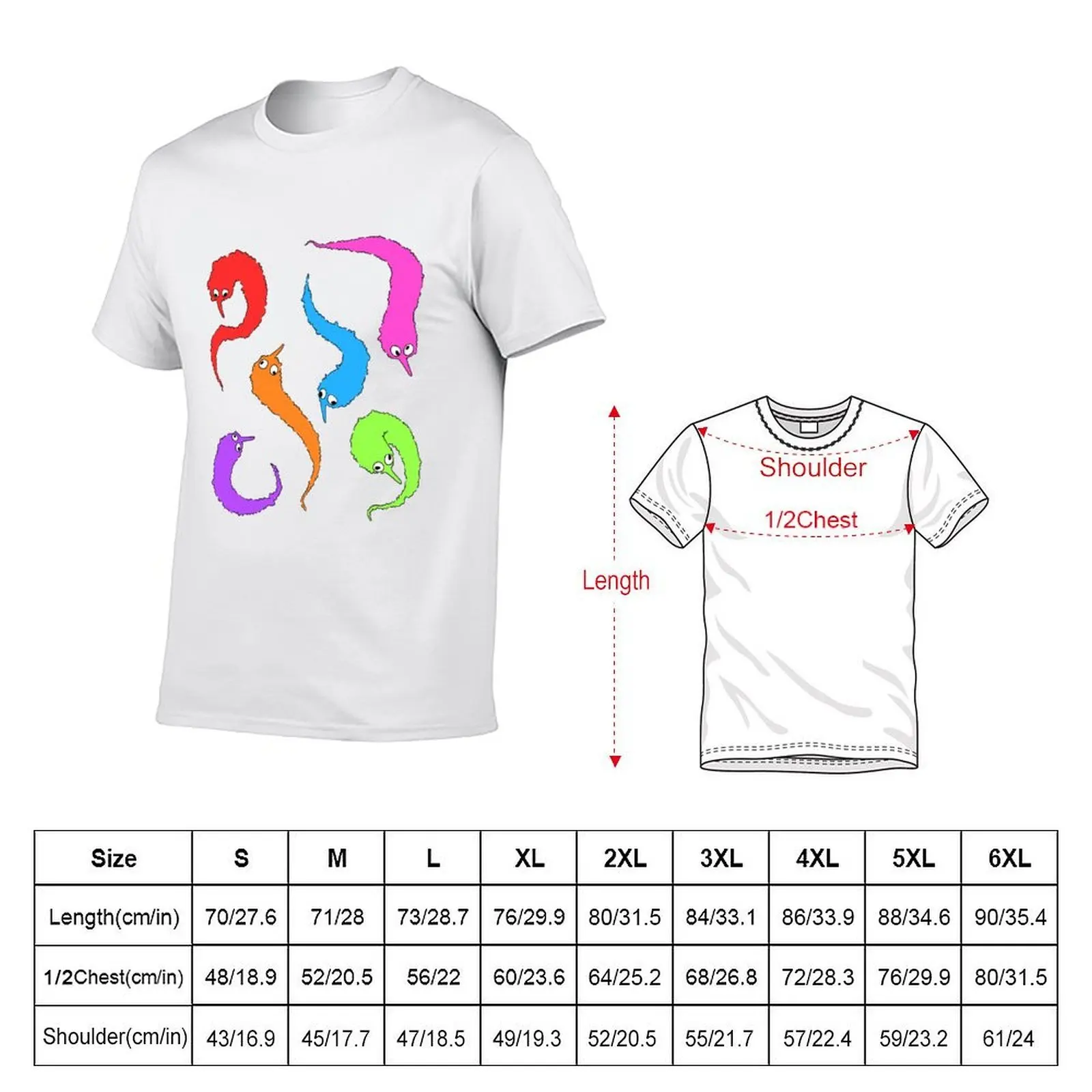 worm on a string party T-Shirt boys animal print luxury designer mens t shirt graphic