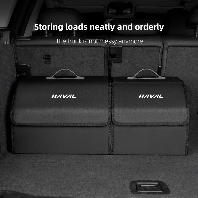 Car Leather Trunk Storage Box Foldable Auto Organizer Bag For Haval H6 Dargo M6 H9 H6S F7 F7X Jolion X DOG XY H2 H3 H5 H7 H8 M4