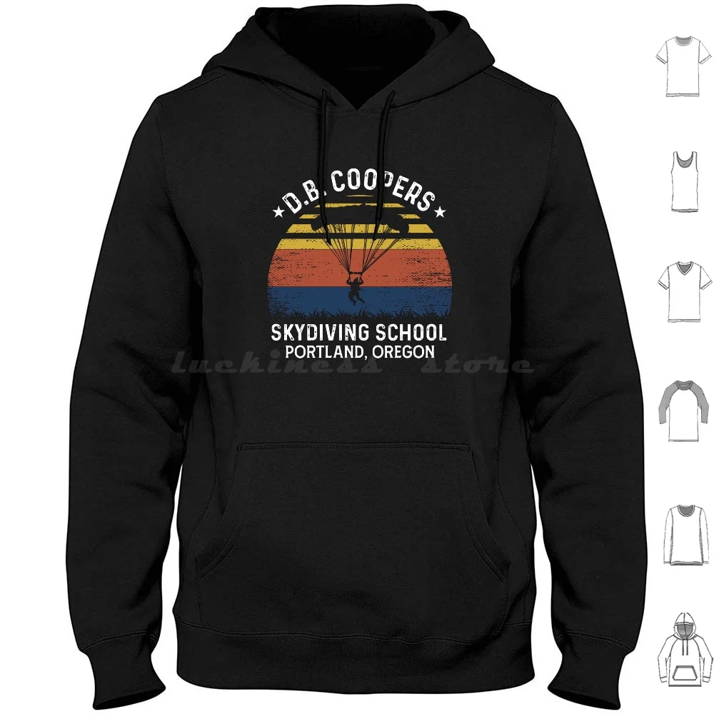 D B Cooper Hoodie cotton Long Sleeve D B Cooper Cooper Unsolved True Crime Db Cooper Mystery Hijack Parachute Boeing